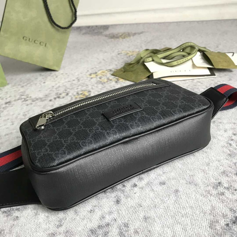 g*u*i black gg S*p*e belt bag