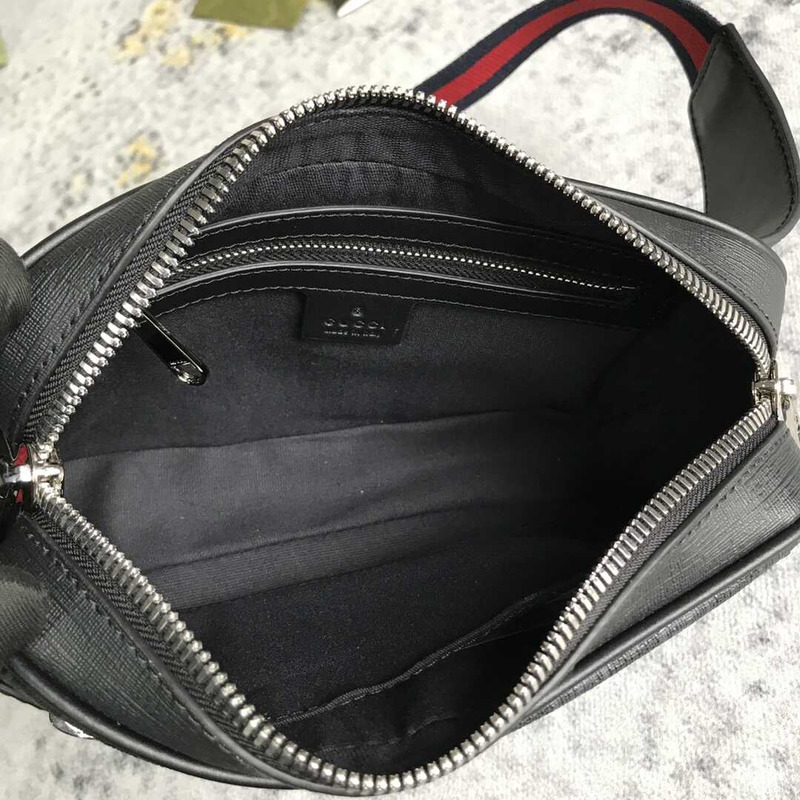 g*u*i black gg S*p*e belt bag
