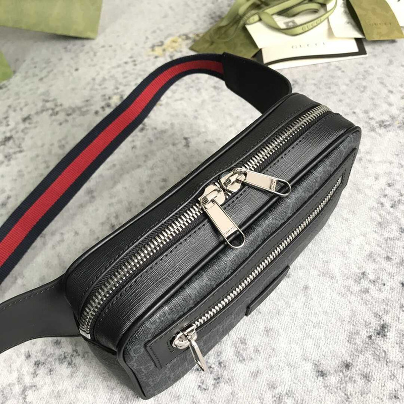 g*u*i black gg S*p*e belt bag