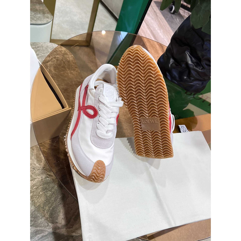 Loewe Flow Runner Logo Sneakers White&Red