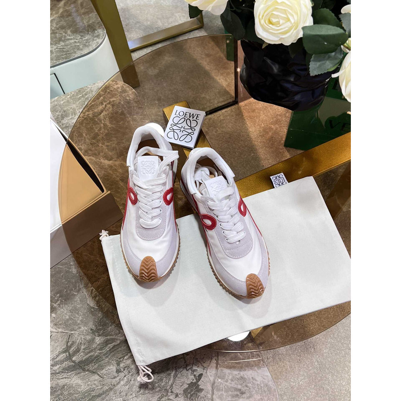 Loewe Flow Runner Logo Sneakers White&Red