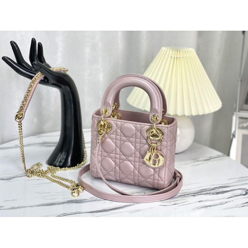 lady D*or  lotus pink lamb bag