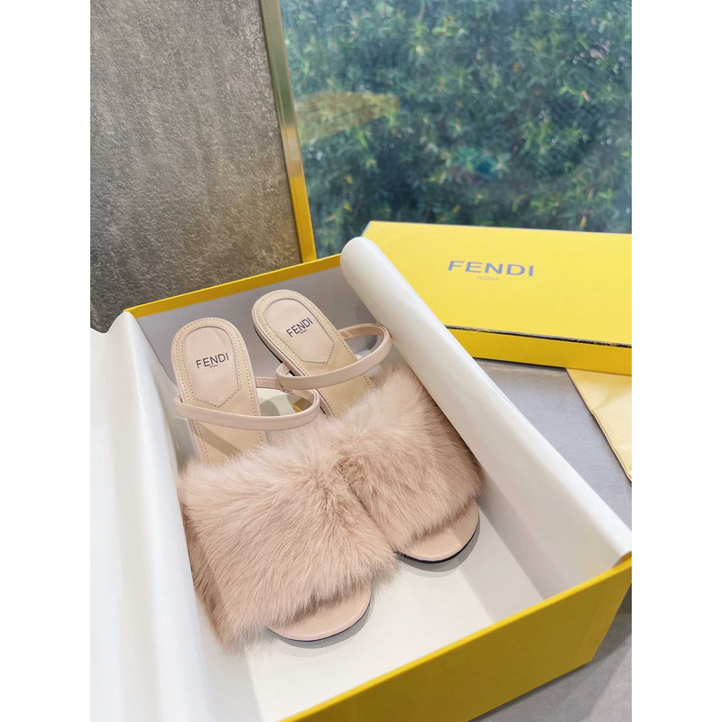 F**di beige high-heel sandals