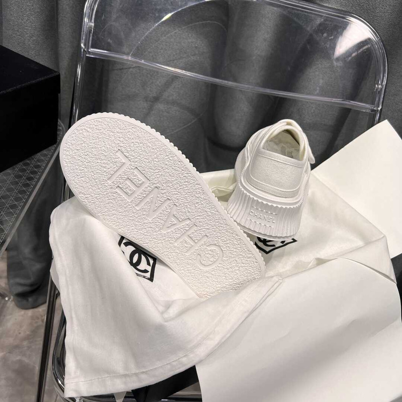 Ch*el + vintage sneakers white