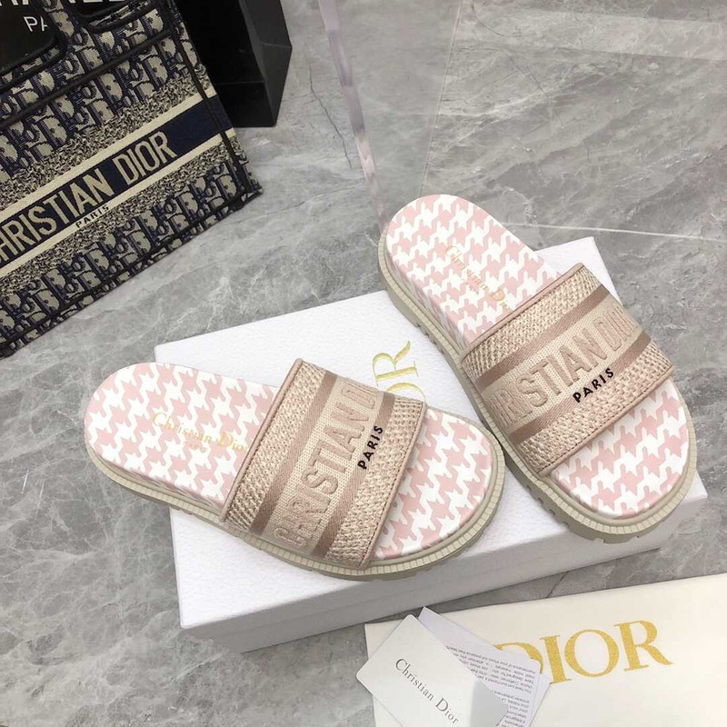 D*or leather sandals beige