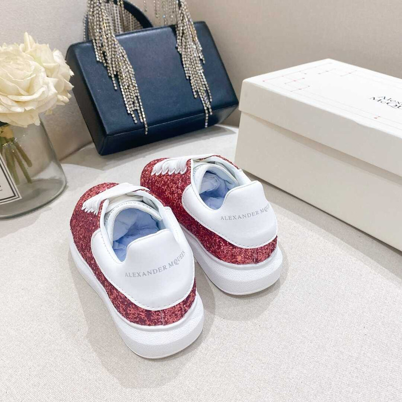 Alexander Mcqueen Kids Oversized Multicolor Glitter Red