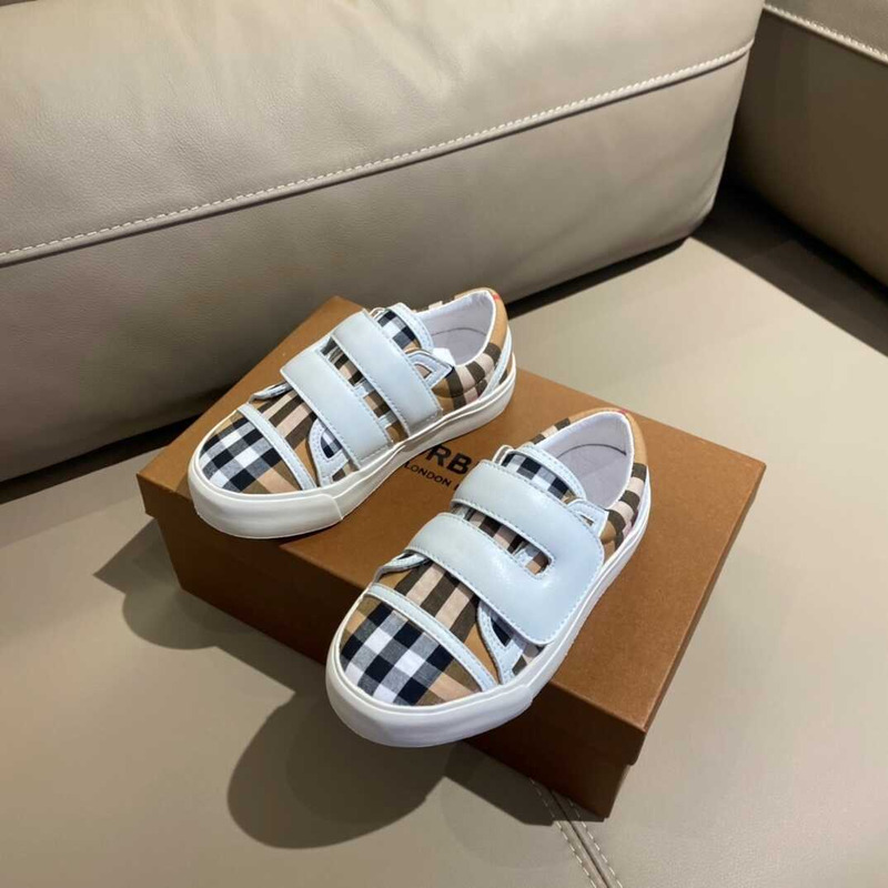 B**rry kids classic check sneakers white