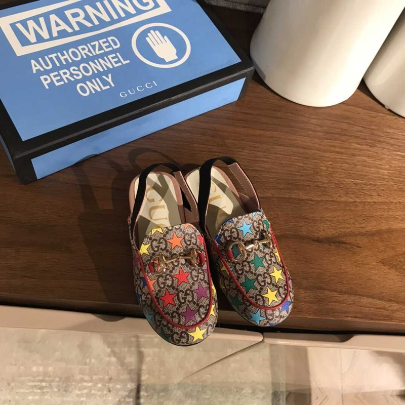 G*u*i kids princetown gg canvas slipper brown