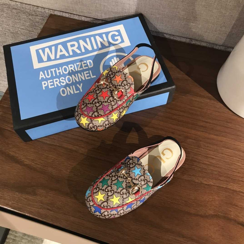 G*u*i kids princetown gg canvas slipper brown