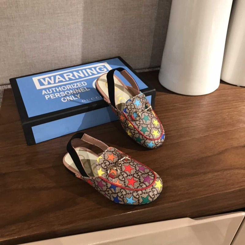 G*u*i kids princetown gg canvas slipper brown