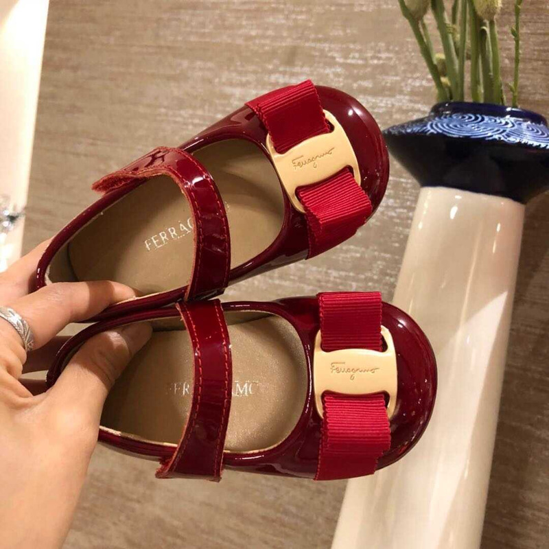 Ferragamo Kids Flat Shoes Red