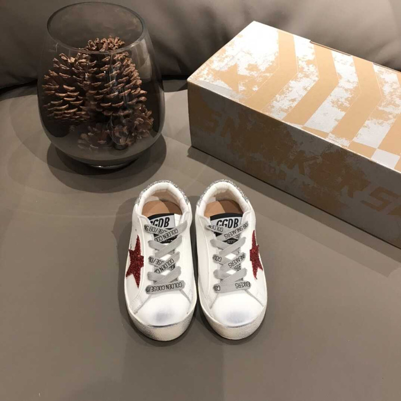 ggdb kids S*per-star white&red sneakers