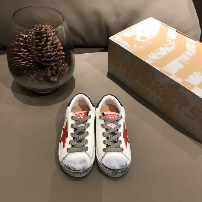 ggdb kids S*per-star white&red sneakers