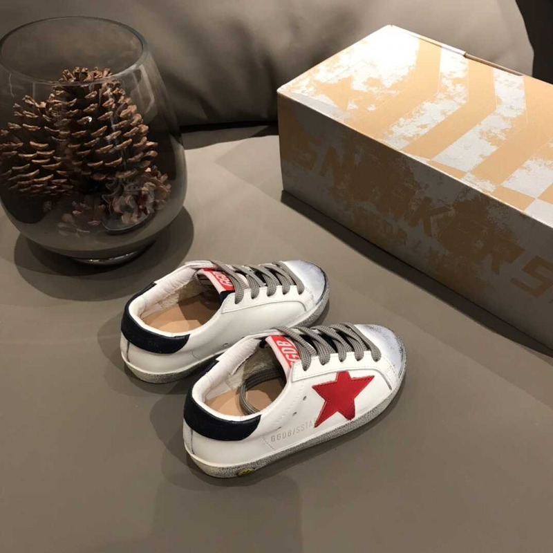 ggdb kids S*per-star white&red sneakers