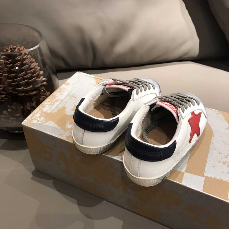 ggdb kids S*per-star white&red sneakers