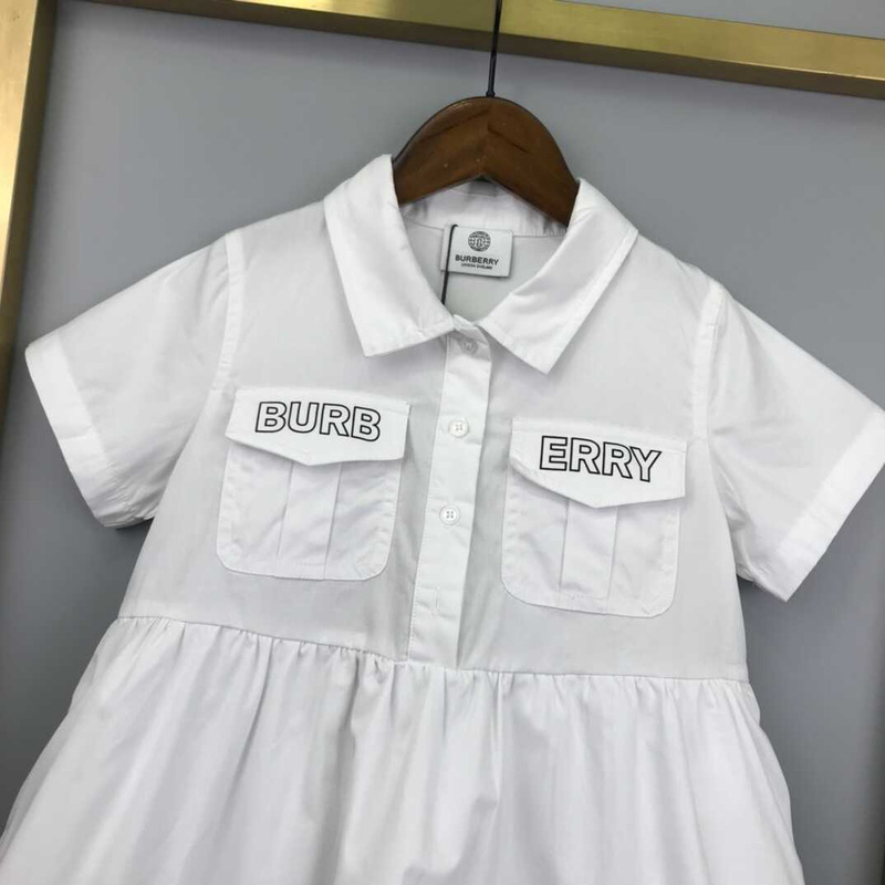 B**rry kids logo-print midi shirt dress