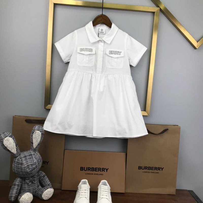 B**rry kids logo-print midi shirt dress