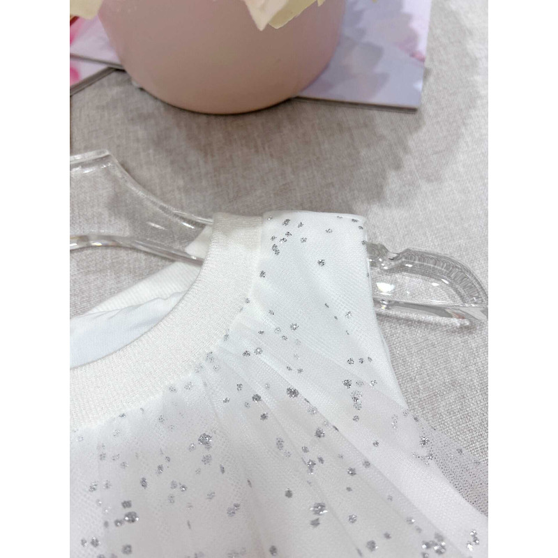 D*or kids bright pink tulle with sequins dress