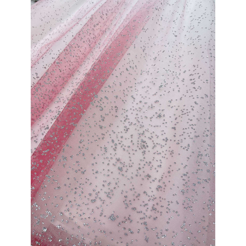 D*or kids bright pink tulle with sequins dress