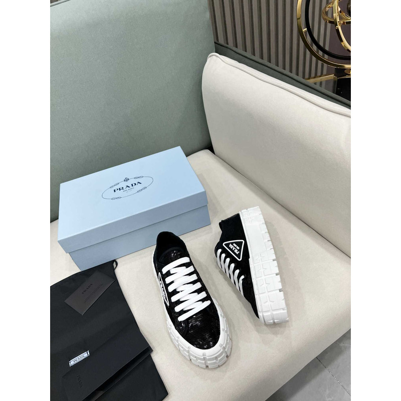 Pra*a double wheel low top sneakers black