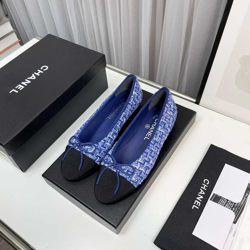 Ch*el sequined cotton guipure lace and grosgrain blue and black