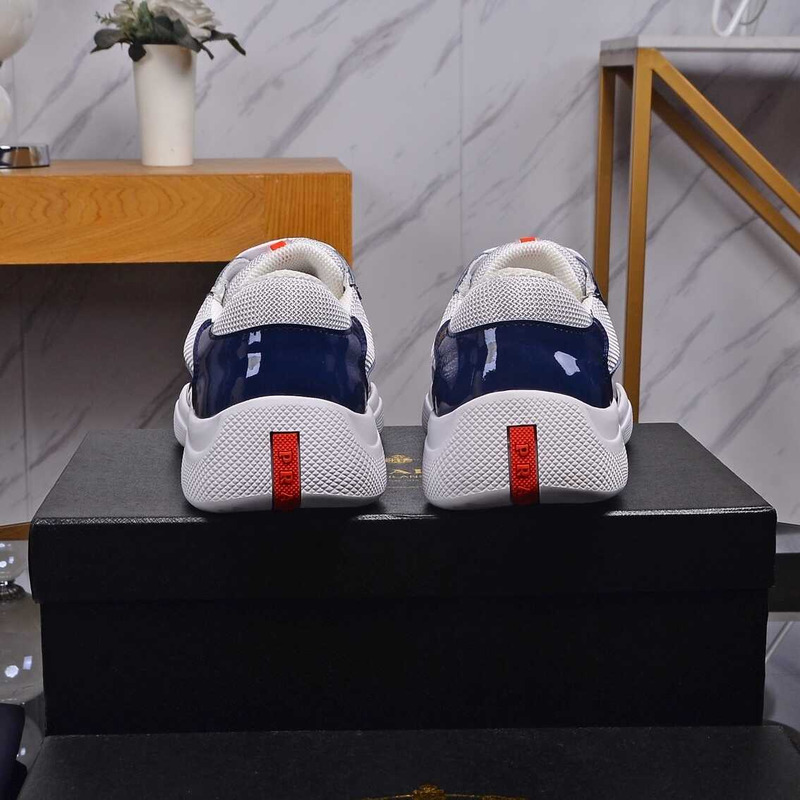 Pra*a americas cup patent leather and nylon sneakers