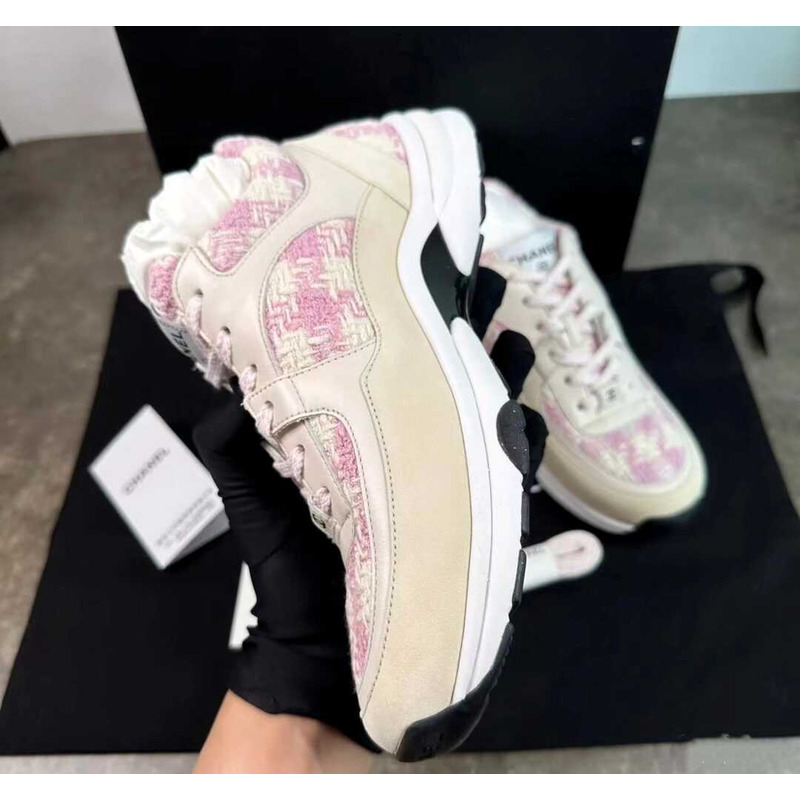 Ch*el low top trainer cc triple pink