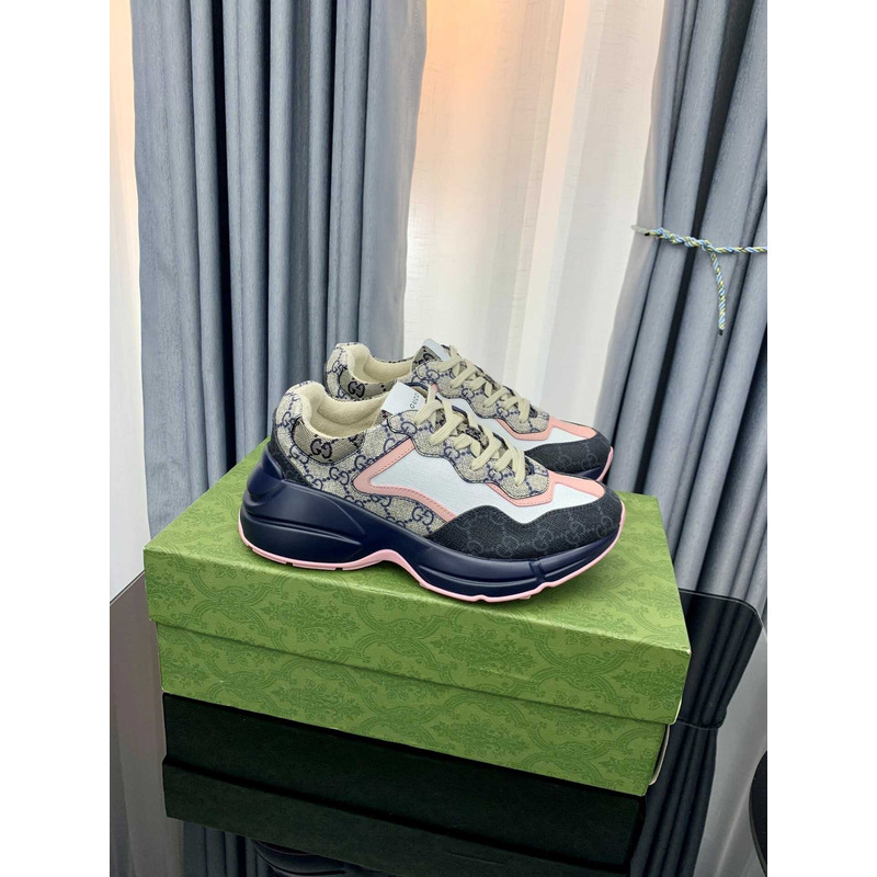 g*u*i multicolor pink gg S*p*e rhyton sneakers