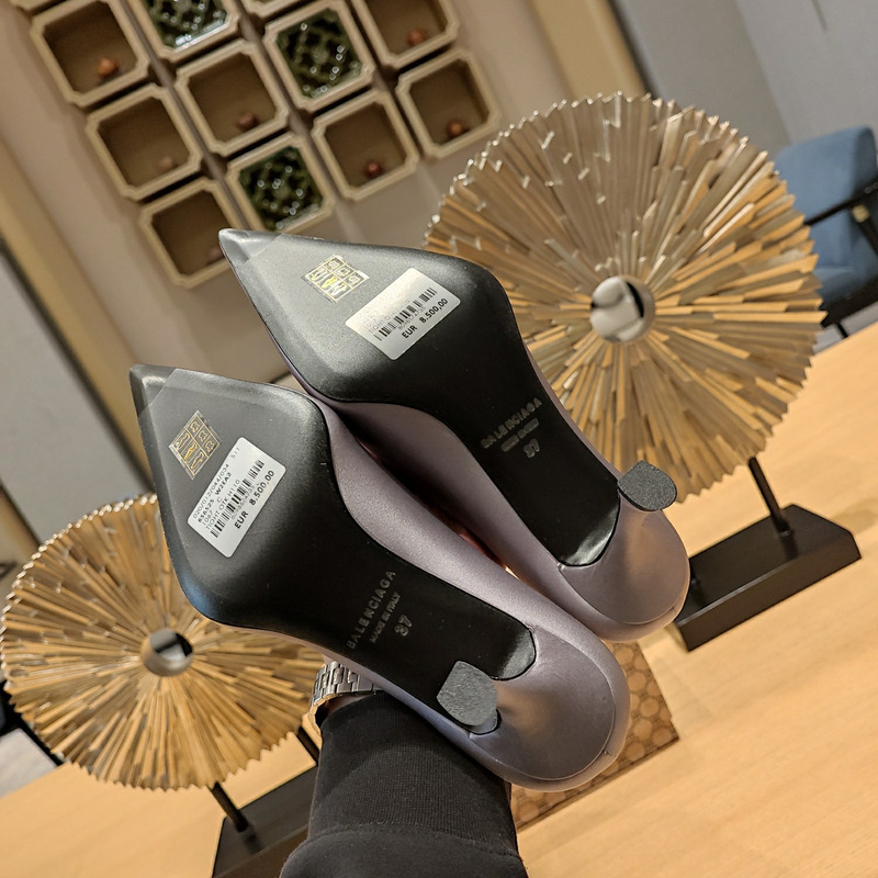 Ba*len*cia*ga silver leather high heel