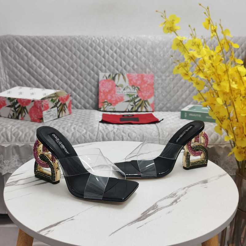 Dolce & Gabbana Dolce & Gabbana Strap Heeled Sandals Black