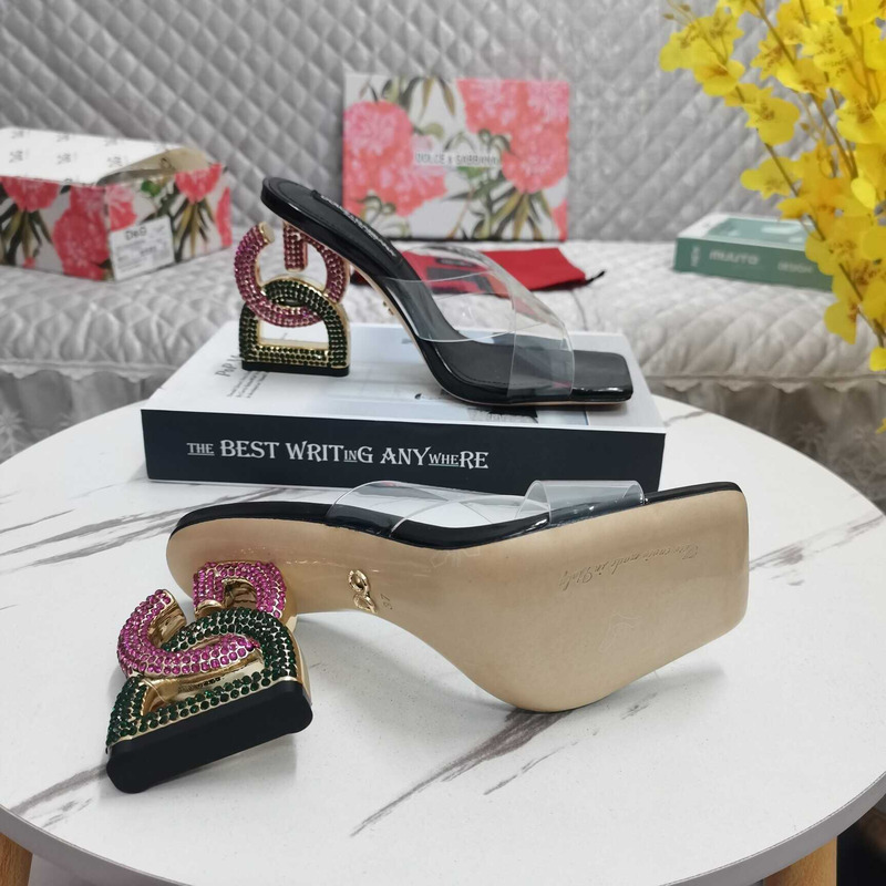 Dolce & Gabbana Dolce & Gabbana Strap Heeled Sandals Black