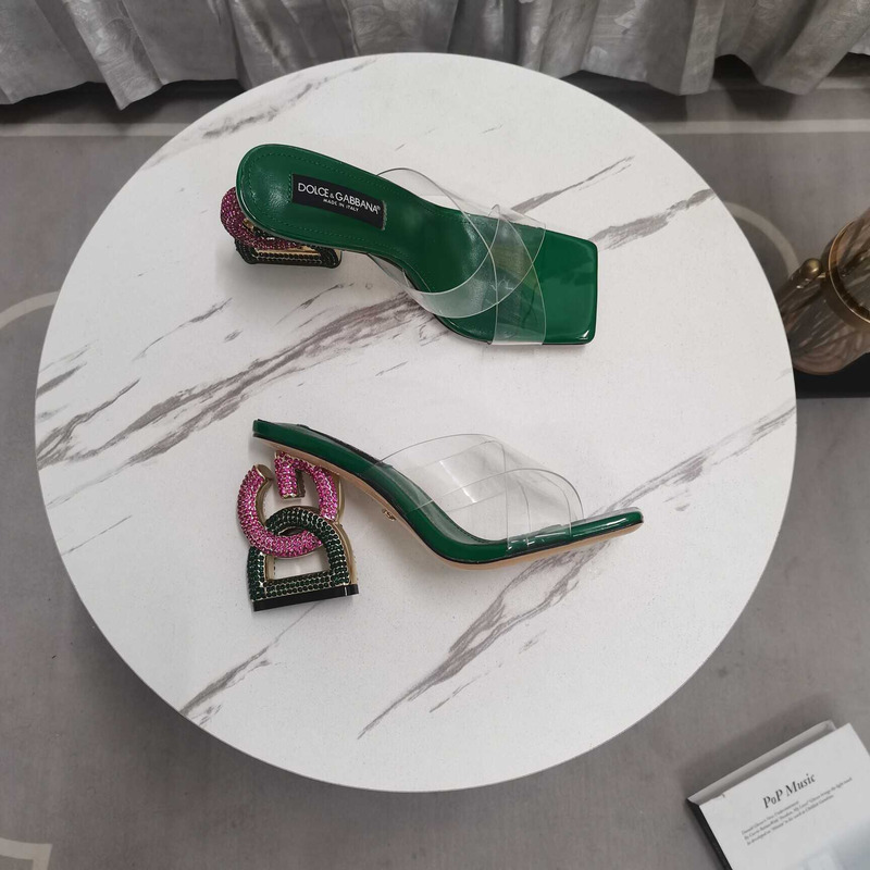 Dolce & Gabbana Dolce & Gabbana Strap Heeled Sandals Green