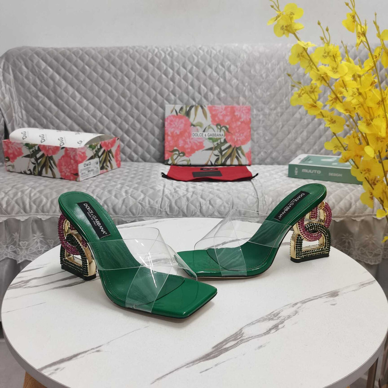 Dolce & Gabbana Dolce & Gabbana Strap Heeled Sandals Green