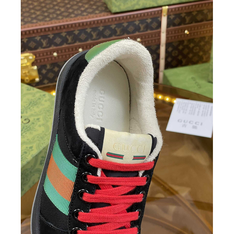 G*u*i screener sneakers black green