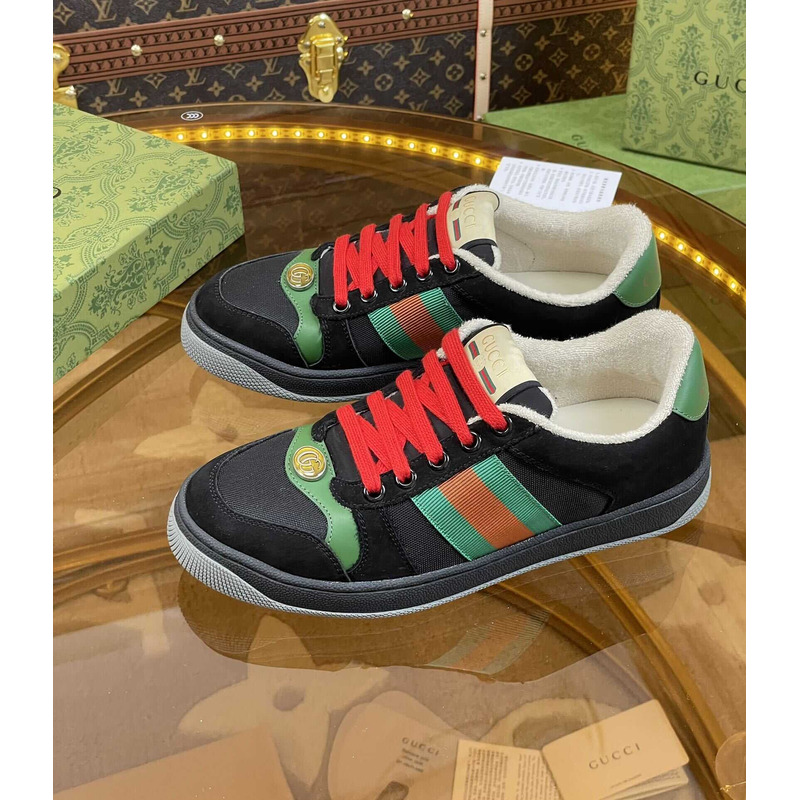 G*u*i screener sneakers black green