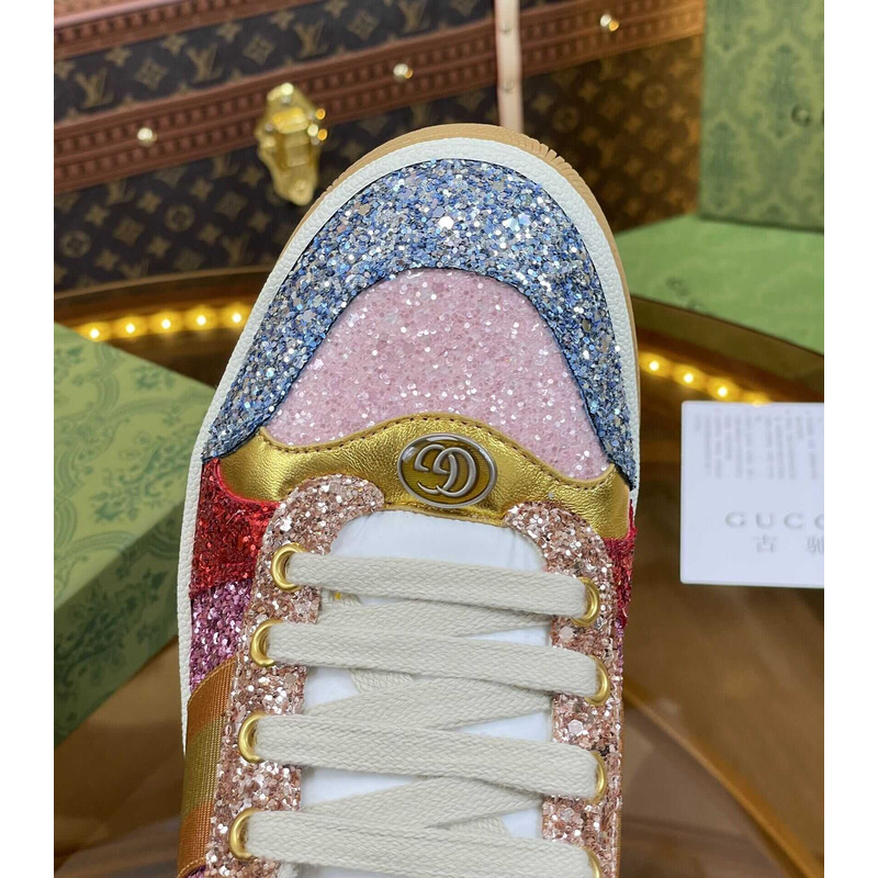 G*u*i lovelight screener sneakers pink blue