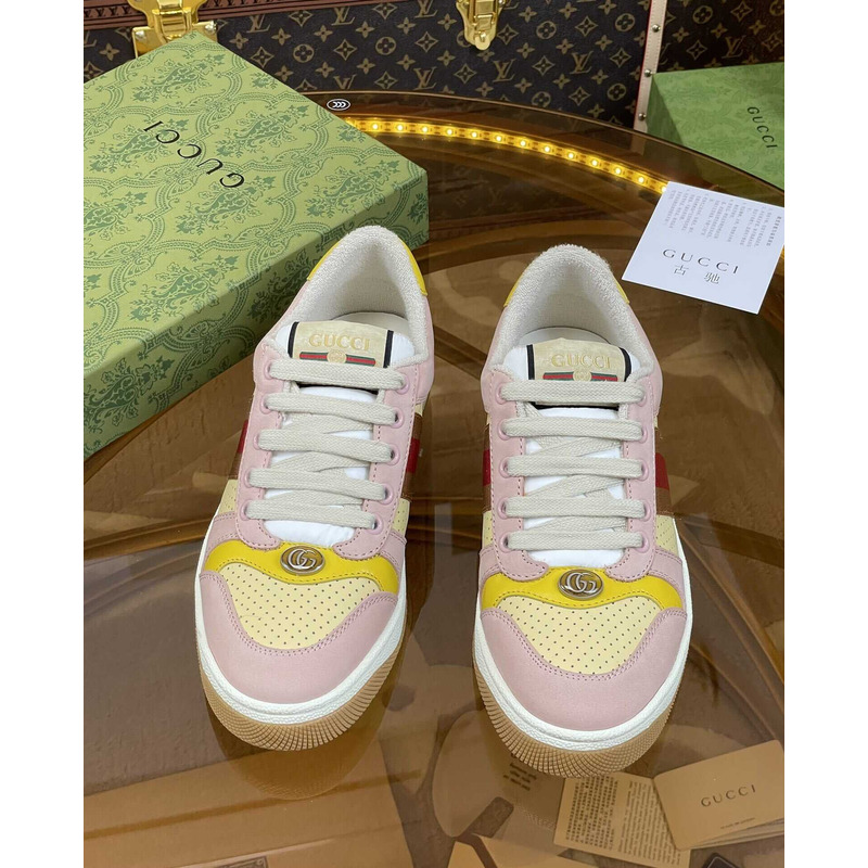 G*u*i screener sneaker yellow pink