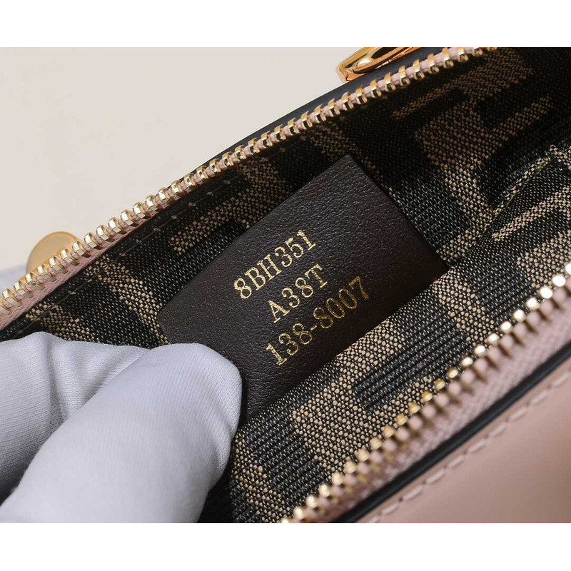 F**di by the way mini leather small boston bag light pink