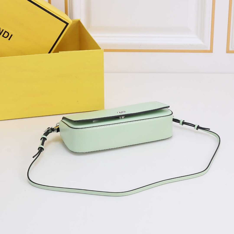 F**di first sight leather mini bag light green