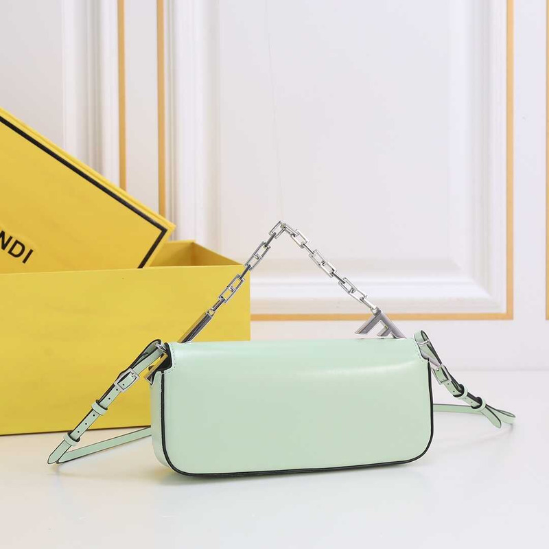 F**di first sight leather mini bag light green