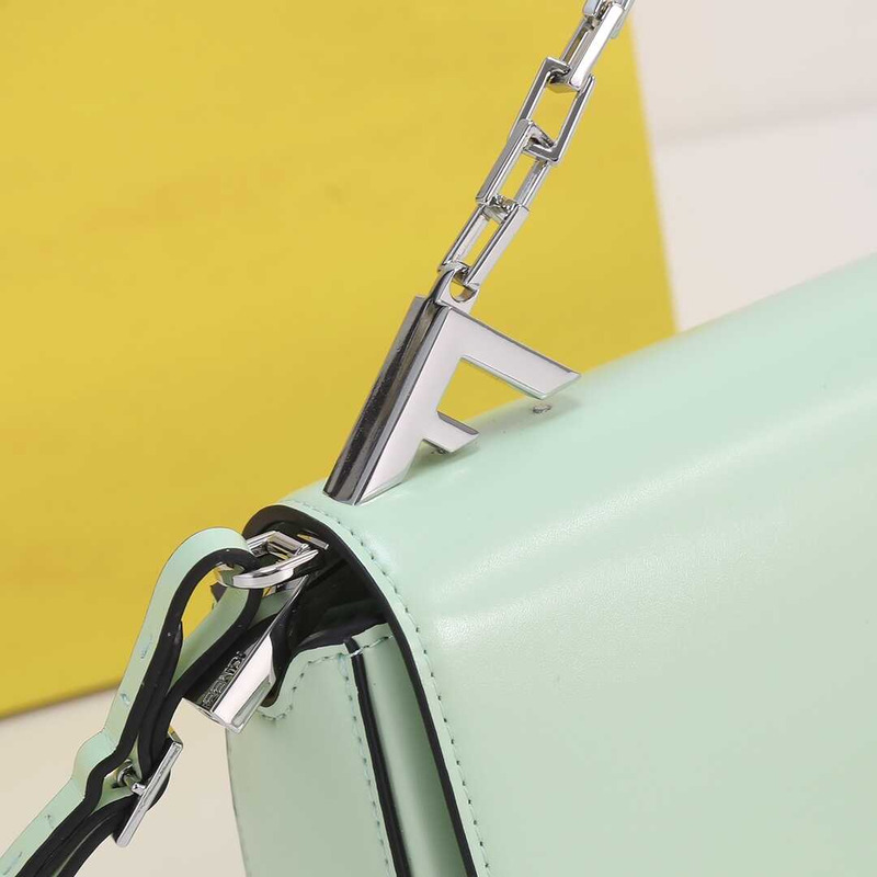 F**di first sight leather mini bag light green