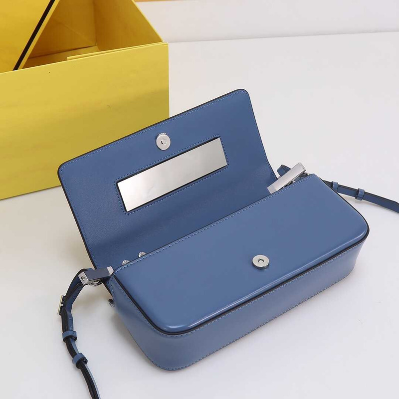 F**di first sight leather mini bag blue