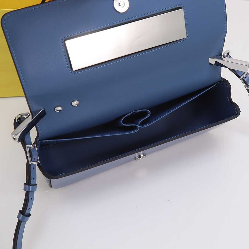 F**di first sight leather mini bag blue