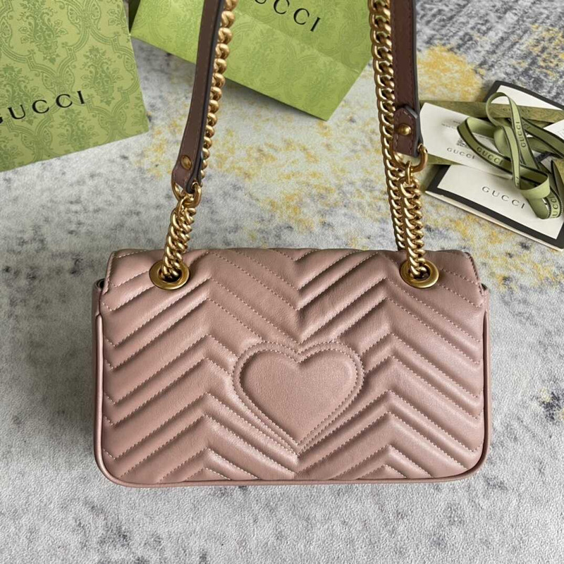 GG Marmont Small Shoulder Bag Nude Pink