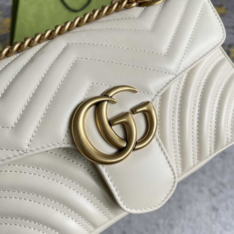 GG Marmont Small Shoulder Bag White