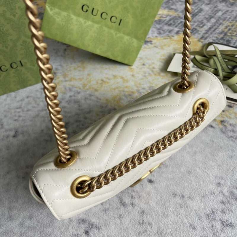 GG Marmont Small Shoulder Bag White