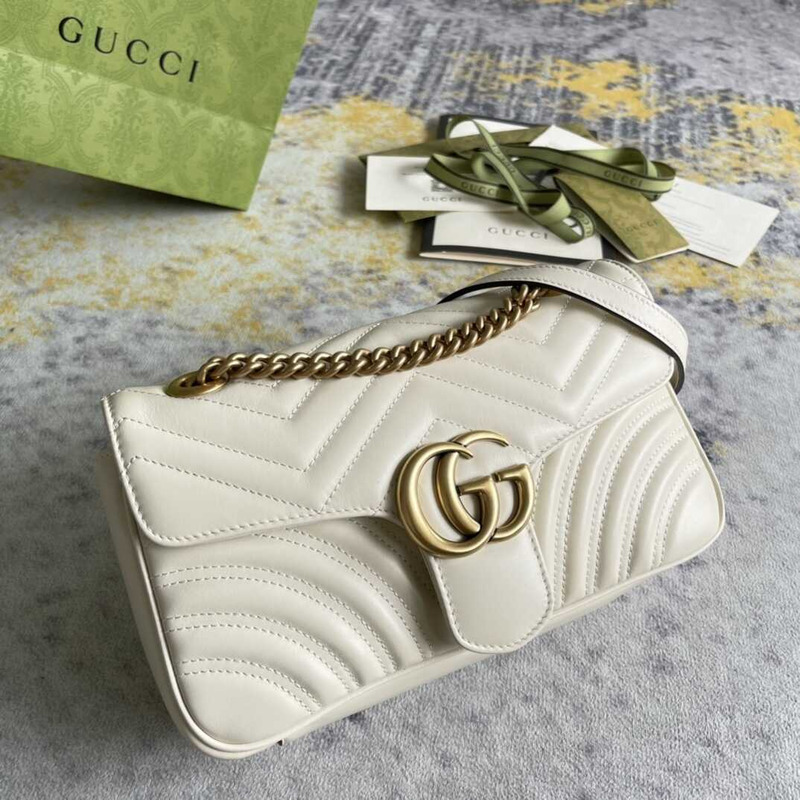 GG Marmont Small Shoulder Bag White