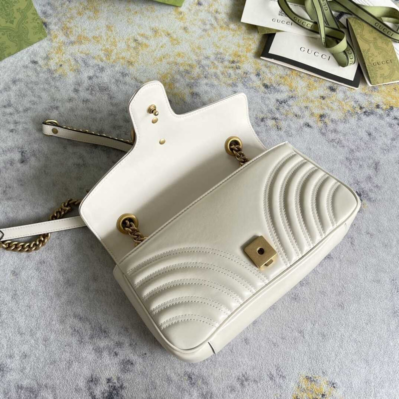 GG Marmont Small Shoulder Bag White