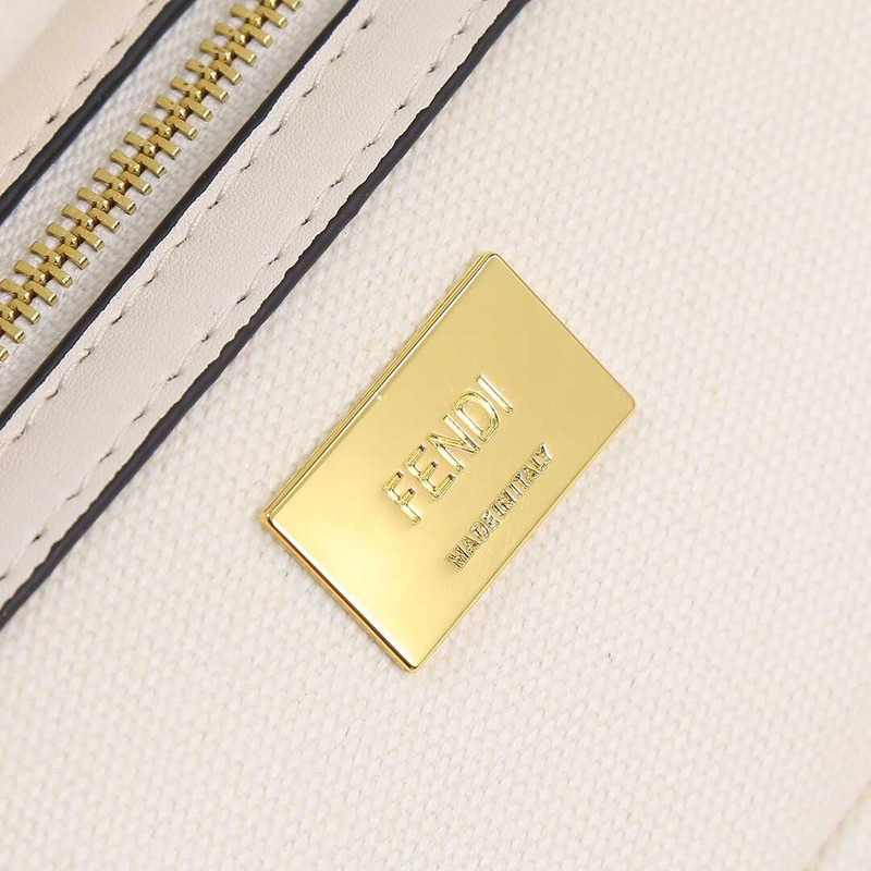 F**di baguette multicolor canvas bag with ff embroidery