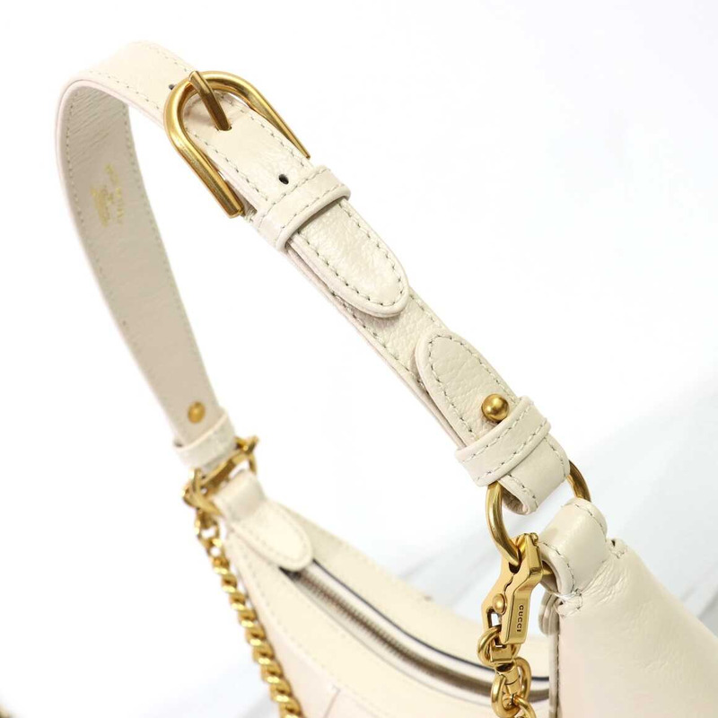 G*u*i aphrodite small crescent shoulder bag white